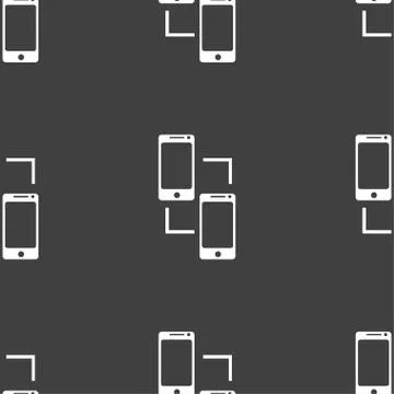 Synchronization sign icon. communicators sync symbol. Data exchange. Seamless 스톡 일러스트