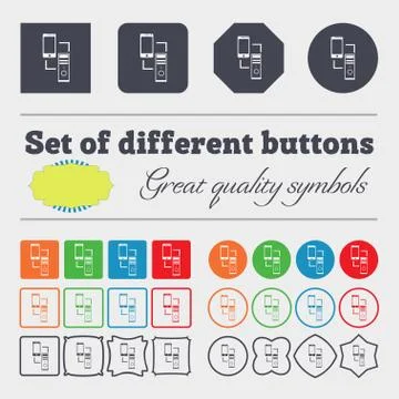 Synchronization sign icon. communicators sync symbol. Data exchange. Big set of Stock Illustration