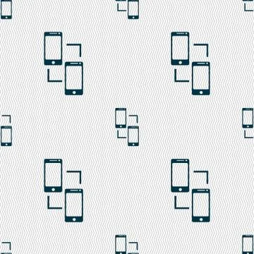 Synchronization sign icon. communicators sync symbol. Data exchange. Seamless ab 스톡 일러스트
