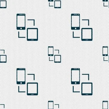 Synchronization sign icon. communicators sync symbol. Data exchange. Seamless ab 스톡 일러스트