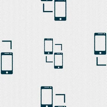 Synchronization sign icon. communicators sync symbol. Data exchange. Seamless ab 스톡 일러스트