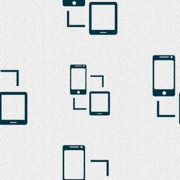 Synchronization sign icon. communicators sync symbol. Data exchange. Seamless ab 스톡 일러스트