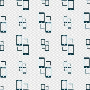 Synchronization sign icon. communicators sync symbol. Data exchange. Seamless ab Stockillustratie