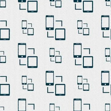 Synchronization sign icon. communicators sync symbol. Data exchange. Seamless ab 스톡 일러스트