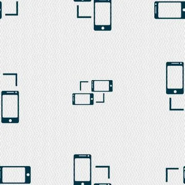 Synchronization sign icon. communicators sync symbol. Data exchange. Seamless ab Stock Illustration