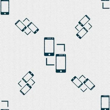 Synchronization sign icon. communicators sync symbol. Data exchange. Seamless pa 스톡 일러스트