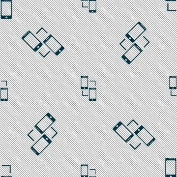 Synchronization sign icon. communicators sync symbol. Data exchange. Seamless pa 스톡 일러스트
