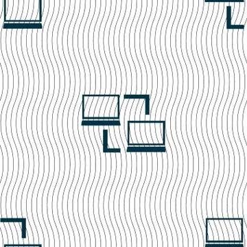 Synchronization sign icon. Notebooks sync symbol. Data exchange. Seamless pat 스톡 일러스트