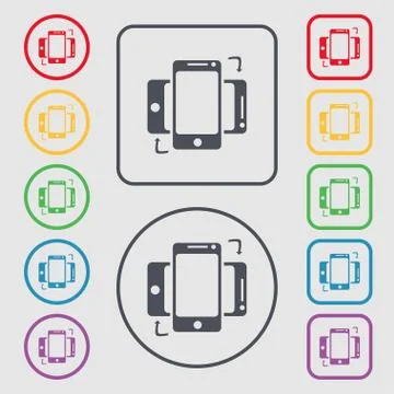 Synchronization sign icon. smartphones sync symbol. Data exchange. Symbols on 스톡 일러스트