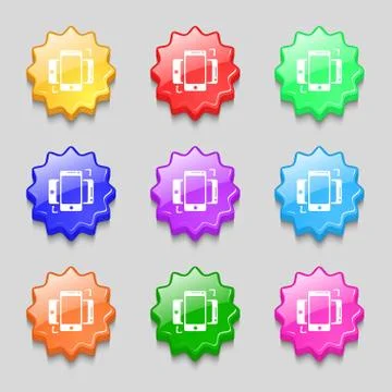 Synchronization sign icon. smartphones sync symbol. Data exchange. Symbols on Stock Illustration
