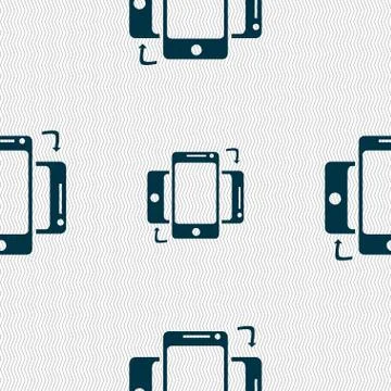 Synchronization sign icon. smartphones sync symbol. Data exchange. Seamless a 스톡 일러스트