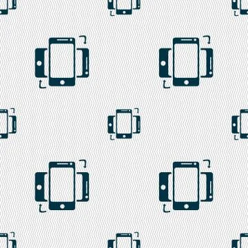 Synchronization sign icon. smartphones sync symbol. Data exchange. Seamless a Illustrazione stock