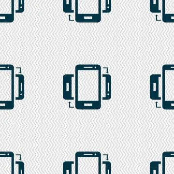 Synchronization sign icon. smartphones sync symbol. Data exchange. Seamless a 스톡 일러스트