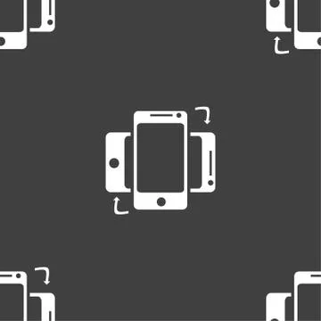 Synchronization sign icon. smartphones sync symbol. Data exchange. Seamless p 스톡 일러스트