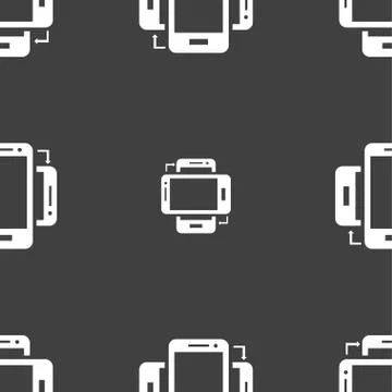 Synchronization sign icon. smartphones sync symbol. Data exchange. Seamless p イラスト素材