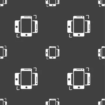 Synchronization sign icon. smartphones sync symbol. Data exchange. Seamless p 스톡 일러스트