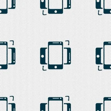 Synchronization sign icon. smartphones sync symbol. Data exchange. Seamless abst 스톡 일러스트