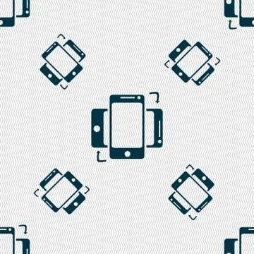Synchronization sign icon. smartphones sync symbol. Data exchange. Seamless patt 스톡 일러스트