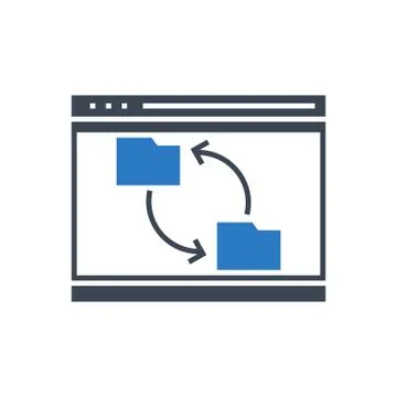 Synchronization Vector Glyph Icon イラスト素材