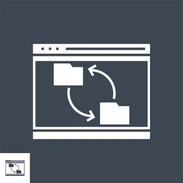Synchronization Vector Glyph Icon イラスト素材