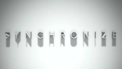 Synchronize 3D title animation with shadows on a white background Stock-Footage 297387918