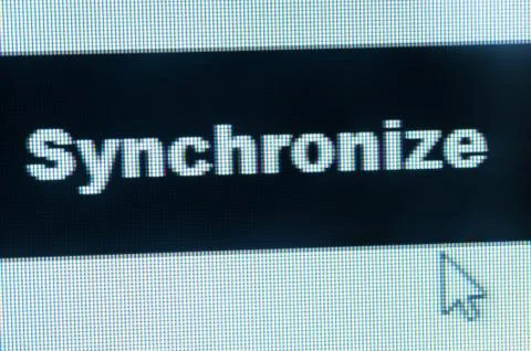 Synchronize word and cursor Stockfoto's