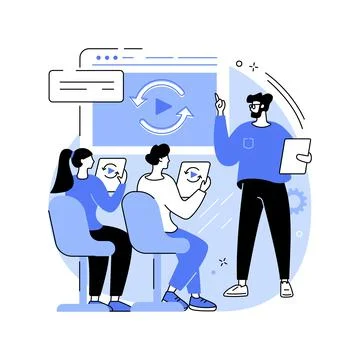 Synchronized access isolated cartoon vector illustrations. Stock Illustration