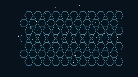 Synchronized Hexagonal Network Grid Animation Stock Footage 339873448