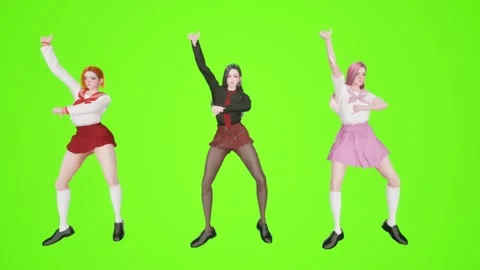 Synchronized K-pop Dancer Uniform VFX Asset Stock Footage 319003651