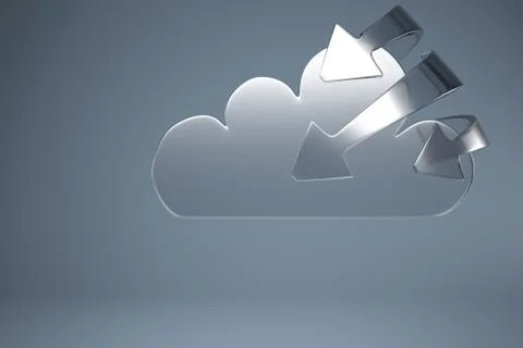 Synchronized service cloud computing Stock Illustration