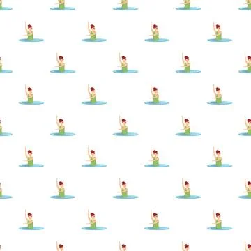Synchronized swimming pattern repeating for sports background design 库存插图
