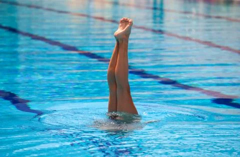 Synchronized swimming Stock Photos