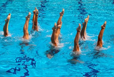Synchronized swimming Stock Photos