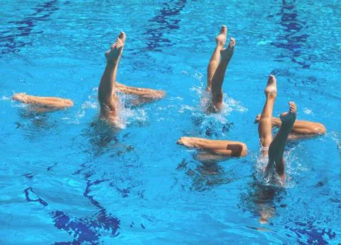 Synchronized swimming Stock Photos