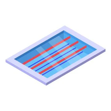 Synchronized swimming pool icon, isometric style Illustrazione stock