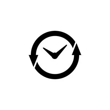 Synchronized time cycle icon representing efficient management and scheduling イラスト素材