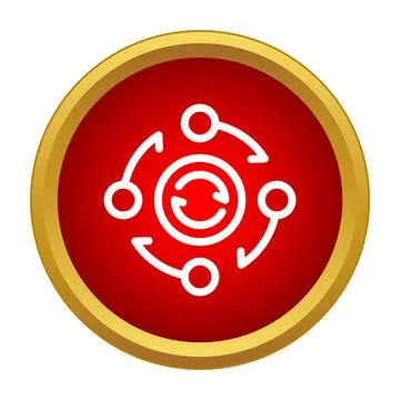 Synchronizing data arrows in a circular flow process Illustrazione stock