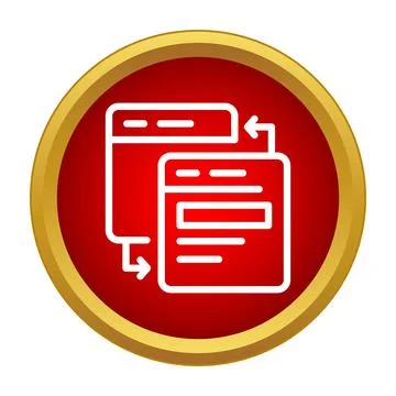 Synchronizing data between web pages icon Stockillustratie