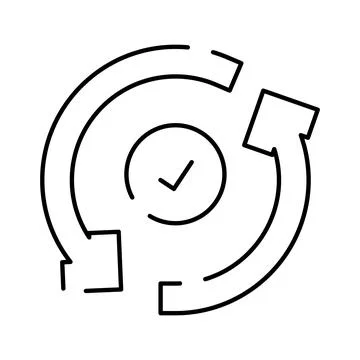 Synchronizing refresh process with successful update check Stock Illustration