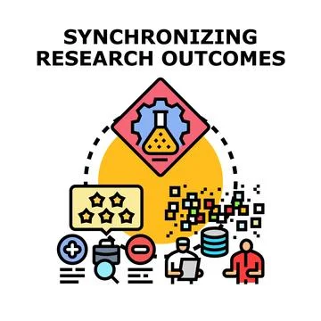 Synchronizing research outcomes vector concept illustration 库存插图