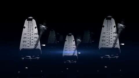 Synchronous swinging metronome Stock Footage 112710228