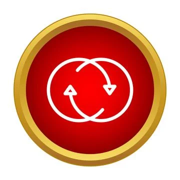 Syncing circular arrows refresh reload exchange icon Stock Illustration