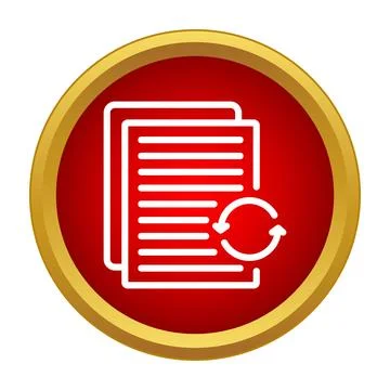 Syncing files update refreshing documents icon concept Stockillustratie