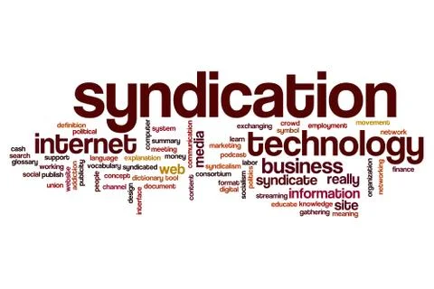 Syndication word cloud Stock Illustration