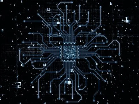 Synergies of CPU Realm Stock Illustration