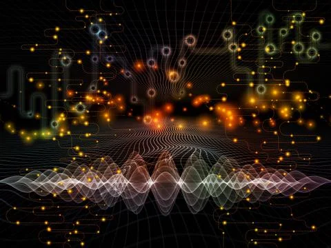 Synergies of Data Flow 스톡 일러스트