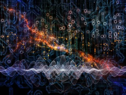 Synergies of Data Flow 库存插图