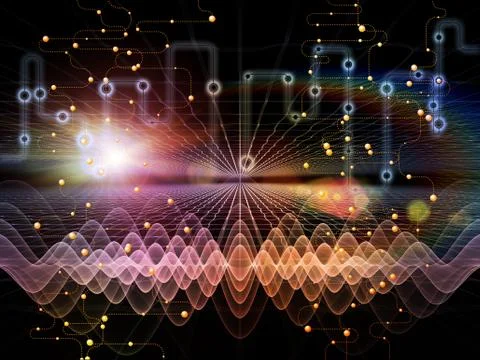 Synergies of Data Flow 스톡 일러스트