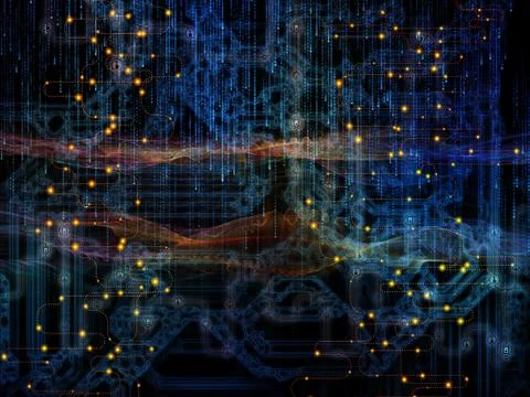 Synergies of Data Flow Illustrazione stock