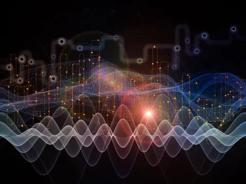 Synergies of Data Flow 스톡 일러스트